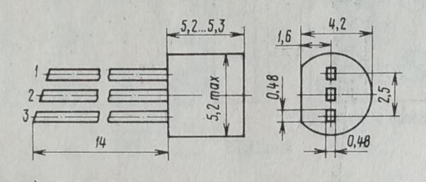Корпусное исполнение транзистора кт502
